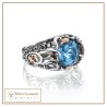 Anello Polvere di Stelle cupola pietra azzurra| Gioielli De Nobili